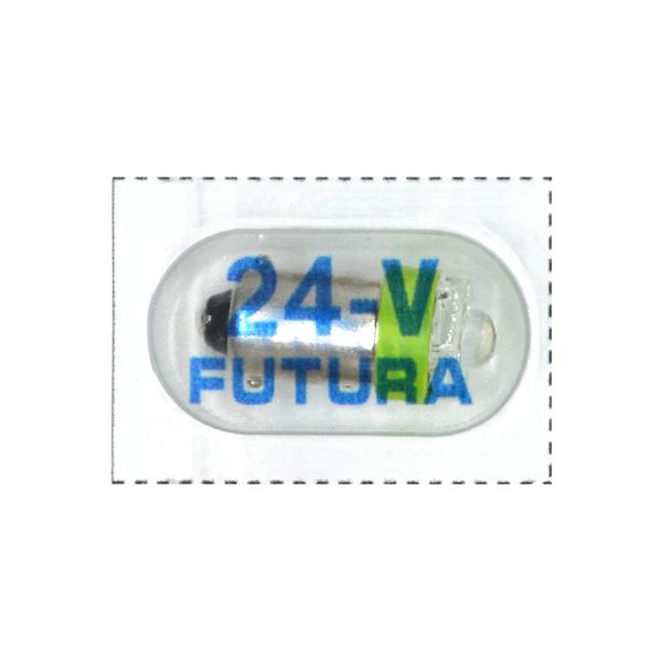 Автолампа Futura PR-Т4 зелена BA9s 24V 20623 фото