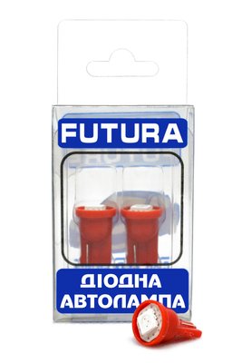 Автолампа Futura 3Х-Т10 червона W5W 12V (2 шт.) 30514 фото